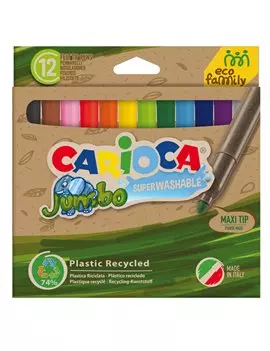 Pennarelli Jumbo Eco Family Carioca - Punta Maxi - 43101 (Assortiti Conf. 12)