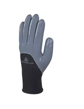 Guanti in Maglia di Poliestere VE715GR Delta Plus - Taglia 9 - VE715GR09 (Grigio e Nero)
