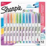 Pennarelli Sharpie S-Note Paper Mate - Punta Scalpello - 2138233 (Assortiti Conf. 12)