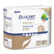 Bobina Asciugatutto EcoNatural 2.3 Plastic Free Lucart - 3 Veli - 200 Strappi - 821639J (Conf. 2)