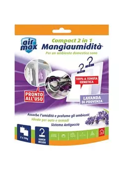 Mangiaumidità Appendibile Compact 2 in 1 Airmax - 6311588 - 50 g (Lavanda di Provenza)