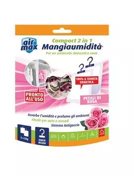 Mangiaumidità Appendibile Compact 2 in 1 Airmax - 6311589 - 50 g (Petali di Rosa)