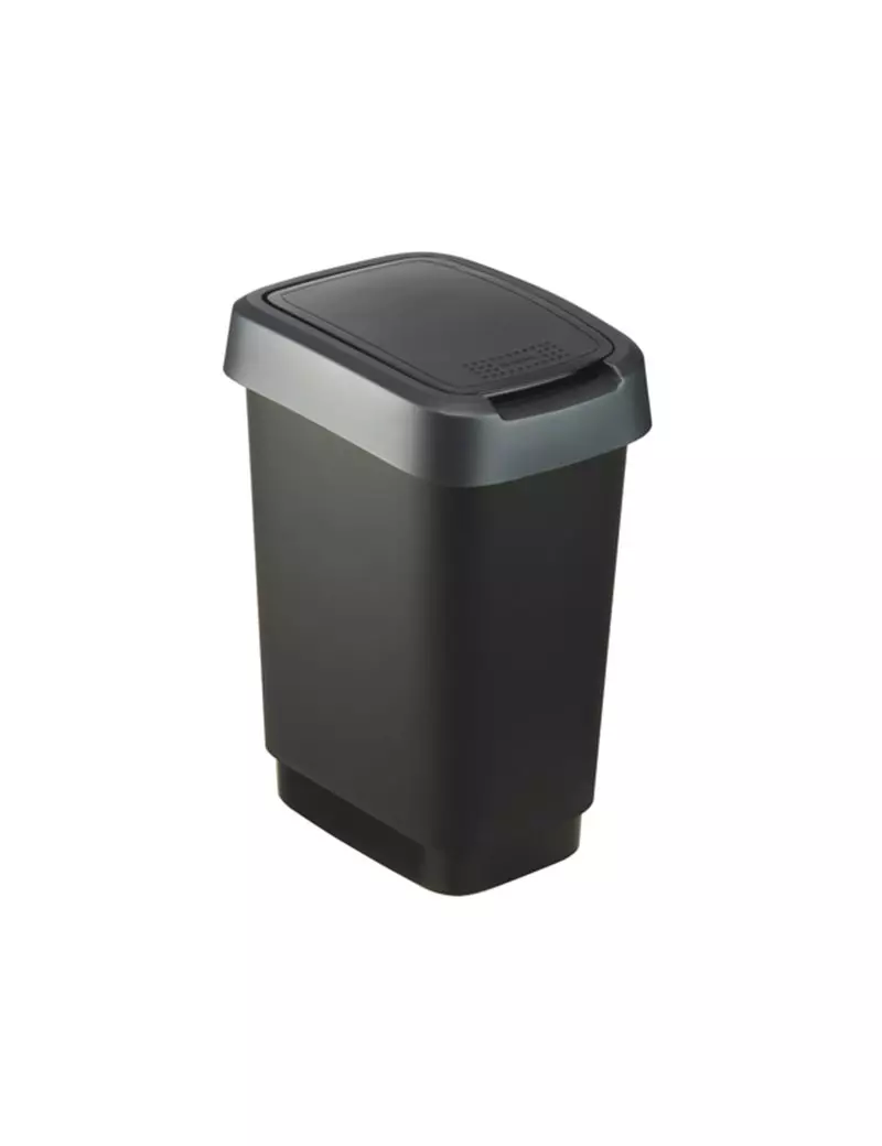 Pattumiera con Coperchio Basculante Rotho - 33,3x25,2x47,6 cm - 25 Litri - F600019 (Nero e Grigio) Pattumiera con Coperchio Basculante Rotho - 33,3x25,2x47,6 cm - 25 Litri - F600019 (Nero e Grigio)