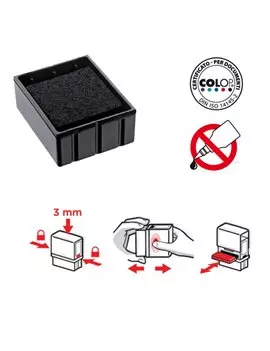 Tamponcino di Ricambio per Timbri Printer E/Q12 Colop - E/Q12.N (Nero Conf. 5)