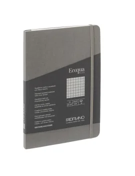 Taccuino con Elastico e Rilegatura Cucita EcoQua Plus Fabriano - A5 - 5 mm - 80 Fogli - 19621101 (Antracite)