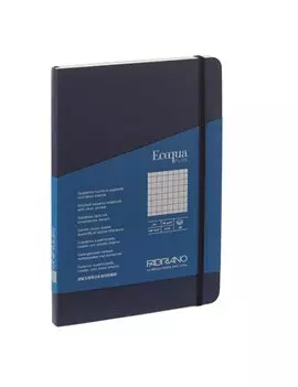 Taccuino con Elastico e Rilegatura Cucita EcoQua Plus Fabriano - A5 - 5 mm - 80 Fogli - 19621104 (Blu Scuro)