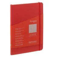 Taccuino con Elastico e Rilegatura Cucita EcoQua Plus Fabriano - A5 - 5 mm - 80 Fogli - 19621109 (Lampone)