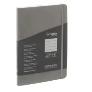 Taccuino con Elastico e Rilegatura Cucita EcoQua Plus Fabriano - A5 - 1 Rigo - 80 Fogli - 19621001 (Antracite)