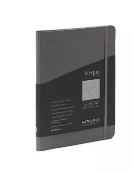 Taccuino con Elastico e Rilegatura Spiralata EcoQua Plus Fabriano - A5 - Puntinato - 70 Fogli - 19032101 (Antracite)