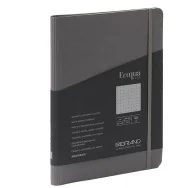 Taccuino con Elastico e Rilegatura Spiralata EcoQua Plus Fabriano - A5 - Puntinato - 70 Fogli - 19032101 (Antracite)