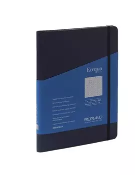 Taccuino con Elastico e Rilegatura Spiralata EcoQua Plus Fabriano - A5 - Puntinato - 70 Fogli - 19032104 (Blu Scuro)