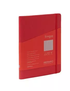 Taccuino con Elastico e Rilegatura Spiralata EcoQua Plus Fabriano - A5 - Puntinato - 70 Fogli - 19032109 (Lampone)