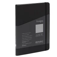 Taccuino con Elastico e Rilegatura Spiralata EcoQua Plus Fabriano - A5 - Puntinato - 70 Fogli - 19032108 (Nero)