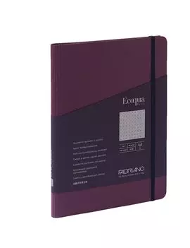 Taccuino con Elastico e Rilegatura Spiralata EcoQua Plus Fabriano - A5 - Puntinato - 70 Fogli - 19032112 (Vino)