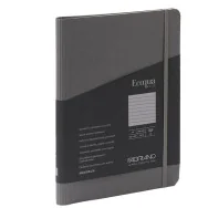 Taccuino con Elastico e Rilegatura Spiralata EcoQua Plus Fabriano - A5 - 1 Rigo - 70 Fogli - 19042101 (Antracite)