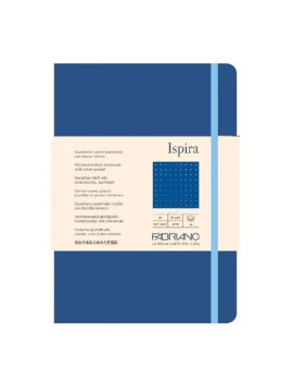 Taccuino con Elastico e Copertina Flessibile Ispira Fabriano - A5 - Puntinato - 96 Fogli - 19614812 (Blu Royal)