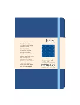 Taccuino con Elastico e Copertina Flessibile Ispira Fabriano - A5 - Puntinato - 96 Fogli - 19614812 (Blu Royal)
