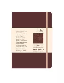 Taccuino con Elastico e Copertina Flessibile Ispira Fabriano - A5 - Puntinato - 96 Fogli - 19614807 (Marrone)