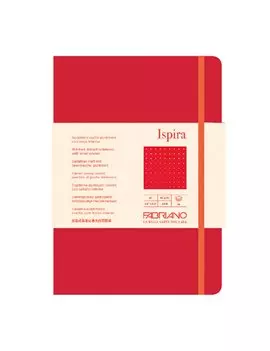 Taccuino con Elastico e Copertina Flessibile Ispira Fabriano - A5 - Puntinato - 96 Fogli - 19614808 (Rosso)