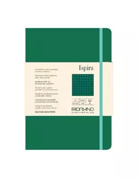 Taccuino con Elastico e Copertina Flessibile Ispira Fabriano - A5 - Puntinato - 96 Fogli - 19614811 (Verde)