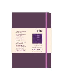Taccuino con Elastico e Copertina Flessibile Ispira Fabriano - A5 - Puntinato - 96 Fogli - 19614809 (Viola)