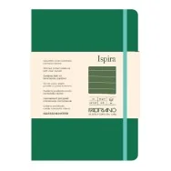 Taccuino con Elastico e Copertina Flessibile Ispira Fabriano - A5 - 1 Rigo - 96 Fogli - 19614805 (Verde)