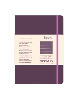 Taccuino con Elastico e Copertina Flessibile Ispira Fabriano - A5 - 1 Rigo - 96 Fogli - 19614803 (Viola)