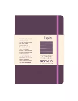 Taccuino con Elastico e Copertina Flessibile Ispira Fabriano - A5 - 1 Rigo - 96 Fogli - 19614803 (Viola)