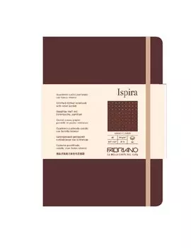 Taccuino con Elastico e Copertina Rigida Ispira Fabriano - A5 - Puntinato - 96 Fogli - 19714807 (Marrone)
