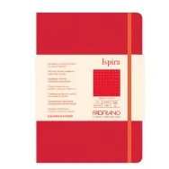 Taccuino con Elastico e Copertina Rigida Ispira Fabriano - A5 - Puntinato - 96 Fogli - 19714808 (Rosso)