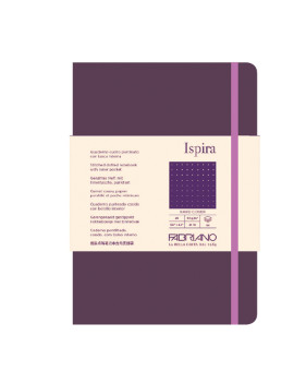 Taccuino con Elastico e Copertina Rigida Ispira Fabriano - A5 - Puntinato - 96 Fogli - 19714809 (Viola)