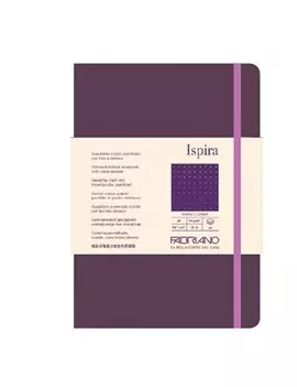 Taccuino con Elastico e Copertina Rigida Ispira Fabriano - A5 - Puntinato - 96 Fogli - 19714809 (Viola)
