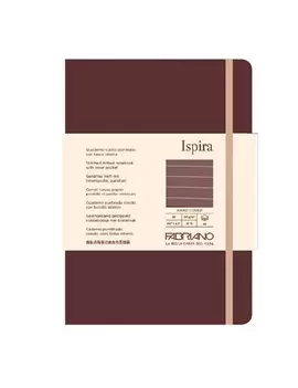 Taccuino con Elastico e Copertina Rigida Ispira Fabriano - A5 - 1 Rigo - 96 Fogli - 19714801 (Marrone)