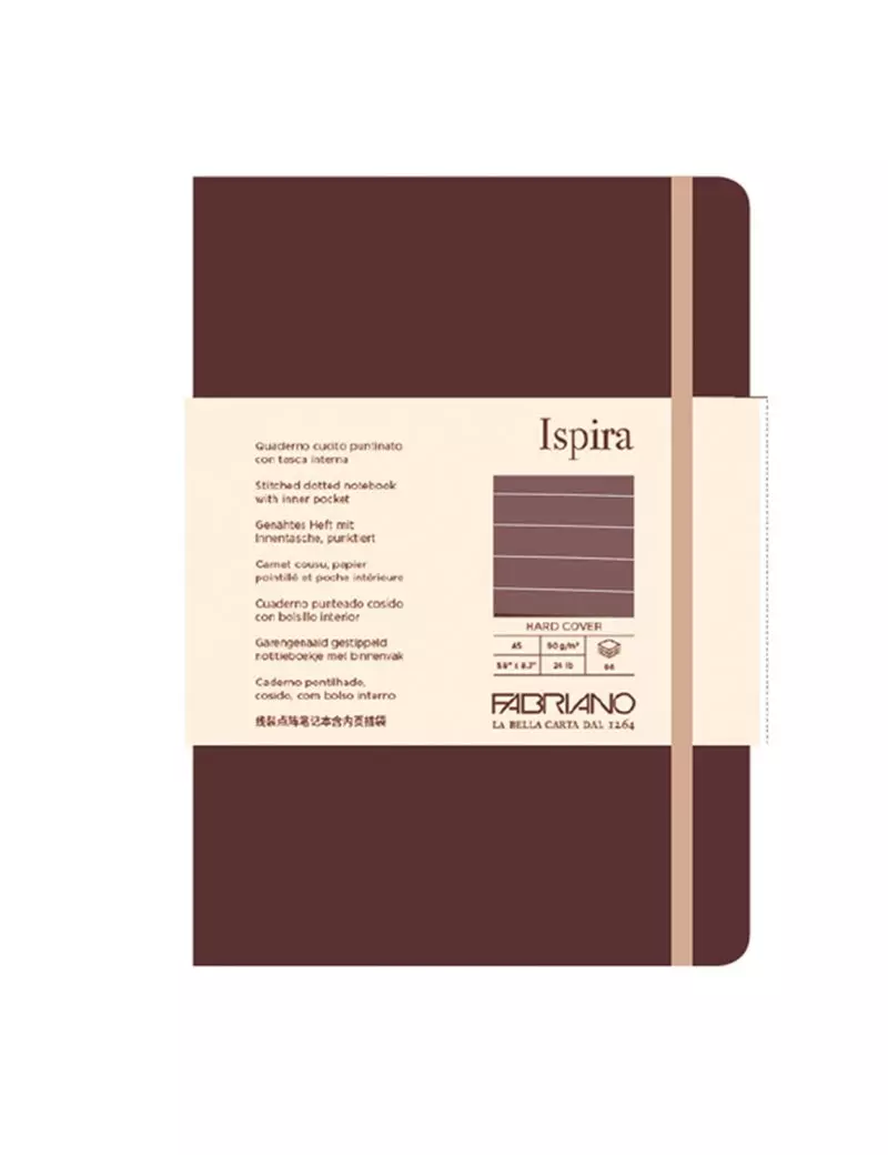 Taccuino con Elastico e Copertina Rigida Ispira Fabriano - A5 - 1 Rigo - 96 Fogli - 19714801 (Marrone) Taccuino con Elastico e Copertina Rigida Ispira Fabriano - A5 - 1 Rigo - 96 Fogli - 19714801 (Marrone)