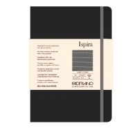 Taccuino con Elastico e Copertina Rigida Ispira Fabriano - A5 - 1 Rigo - 96 Fogli - 19714804 (Nero)