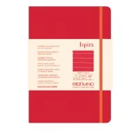 Taccuino con Elastico e Copertina Rigida Ispira Fabriano - A5 - 1 Rigo - 96 Fogli - 19714802 (Rosso)