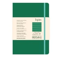Taccuino con Elastico e Copertina Rigida Ispira Fabriano - A5 - 1 Rigo - 96 Fogli - 19714805 (Verde)