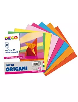 Carta per Origami Deco CWR - 14x14 cm - 741 (Assortiti Conf. 20)