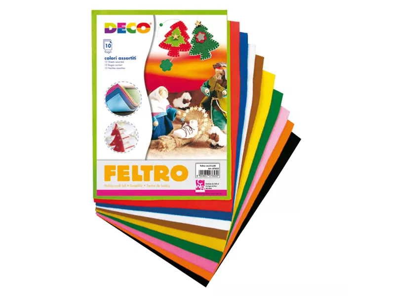 Feltro Colorato CWR - 21x30 cm - 07653 (Assortiti Conf. 10)