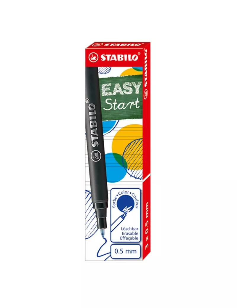 Refill per Penna Sferografica EasyOriginal Stabilo - Punta Media - 6890/041 (Blu Conf. 3) Refill per Penna Sferografica EasyOriginal Stabilo - Punta Media - 6890/041 (Blu Conf. 3)