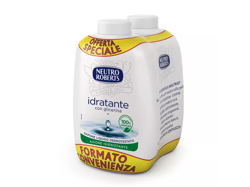 Ricarica Sapone Liquido Extra Idratante Neutro Roberts - 200 ml - R908471 (Conf. 2)