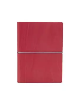 Taccuino con Elastico e Copertina Morbida Evo Ciak - 9x13 cm - Bianco - 8169CKC29 (Rosso Corallo)