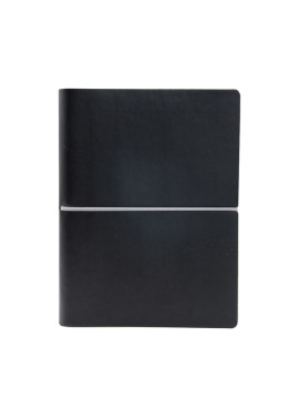 Taccuino con Elastico e Copertina Morbida Evo Ciak - 15x21 cm - Bianco - 8189CKC34 (Nero)