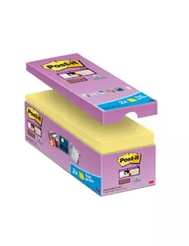 Post-it Notes Super Sticky 654-SSCY-VP16-EU 3M - 76x76 mm - 7100235021 (Giallo Canary Conf. 16)