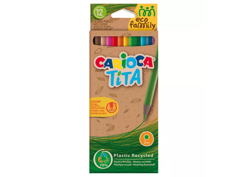 Matite Colorate Tita Eco Family Carioca - 43097 (Assortiti Conf. 12)
