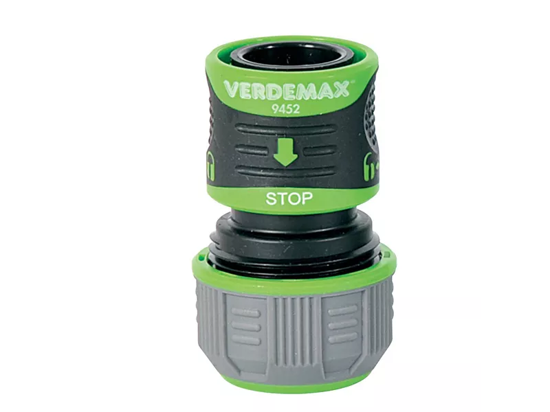 Raccordo Portagomma Universale Lock Acquastop Verdemax - 9452 (Grigio e Verde)