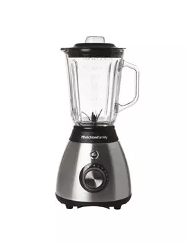 Frullatore con Bicchiere in Vetro Frullo Glass Melchioni - 600 W - 118420210 (Nero e Argento)