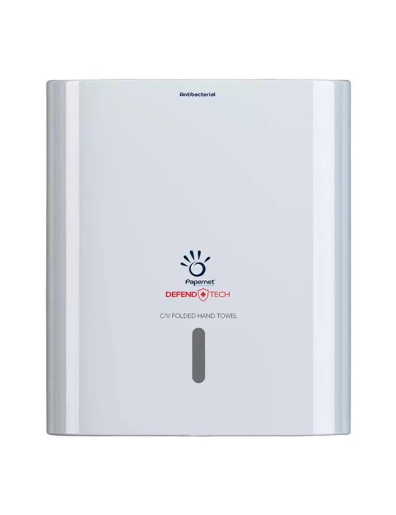 Dispenser Antibatterico per Asciugamani Piegati Defend Tech Papernet - 33,6x14,5x30 cm - 416143 (Bianco) Dispenser Antibatterico per Asciugamani Piegati Defend Tech Papernet - 33,6x14,5x30 cm - 416143 (Bianco)