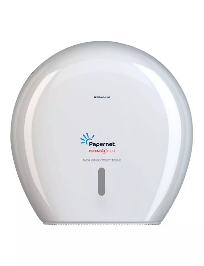 Dispenser Antibatterico per Carta Igienica Maxi Jumbo Defend Tech Papernet - 34,5x14,8x34,5 cm - 416146 (Bianco) Dispenser Antibatterico per Carta Igienica Maxi Jumbo Defend Tech Papernet - 34,5x14,8x34,5 cm - 416146 (Bianco)