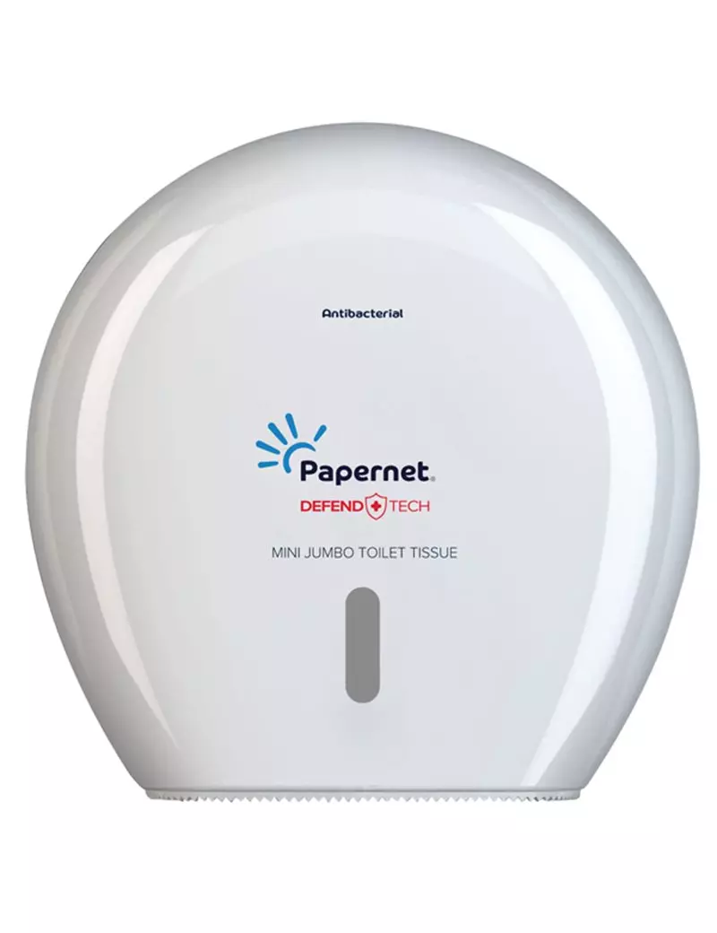 Dispenser Antibatterico per Carta Igienica Mini Jumbo Defend Tech Papernet - 24,9x14,8x25,7 cm - 416145 (Bianco) Dispenser Antibatterico per Carta Igienica Mini Jumbo Defend Tech Papernet - 24,9x14,8x25,7 cm - 416145 (Bianco)